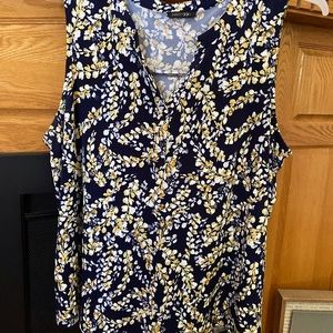 Papermoon navy sleeveless blouse